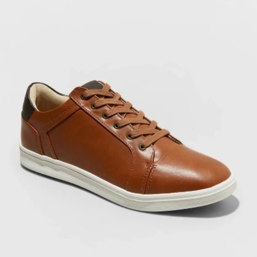 Goodfellow & Co Men's Eddie Casual Faux Leather Sneakers Size 8 EUC